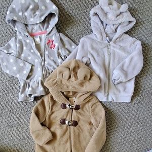 3 baby sweaters sized 12 months